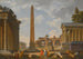 Vue de Caprice de Rome avec Ruines Anciennes et l'Obélisque Flaminien - Giovanni Paolo Panini — visning af kunstværket