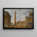 Vue de Caprice de Rome avec Ruines Anciennes et l'Obélisque Flaminien - Giovanni Paolo Panini — indrammet kunstværk på væggen