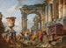 Et caprice med Sankt Peter prædiker for romerne - Giovanni Paolo Panini — visning af kunstværket
