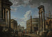 Et arkitektonisk indskydelse med figurer blandt romerske ruiner - Giovanni Paolo Panini — visning af kunstværket