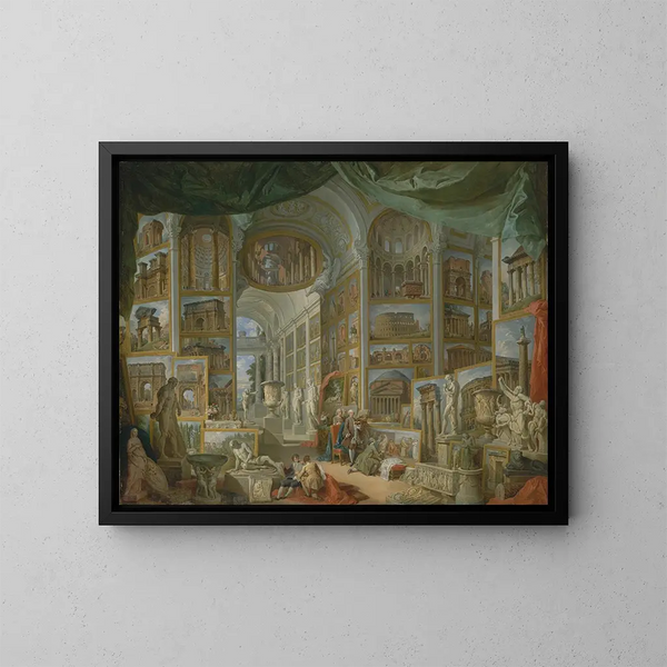 Rome antique - Giovanni Paolo Panini — indrammet kunstværk på væggen