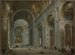 Indendørs maleri af Sankt Peter's Basilica i Rom - Giovanni Paolo Panini — visning af kunstværket
