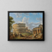 Landskab med Colosseum og Konstantinsbuen i Rom - Giovanni Paolo Panini — indrammet kunstværk på væggen