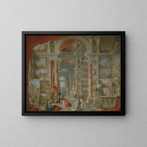 Rome moderne - Giovanni Paolo Panini — indrammet kunstværk på væggen