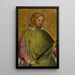 Saint Martin, der holder sit sværd - Giovanni di Bartolomeo Cristiani — indrammet kunstværk på væggen