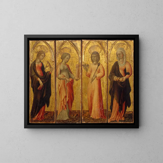 Giovanni di Paolo - Saints Catherine of Alexandria Barbara Agatha and Margaret.webp