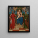 La Vierge à l'Enfant avec saint Jacques et sainte Lucie - Girolamo Denti — indrammet kunstværk på væggen