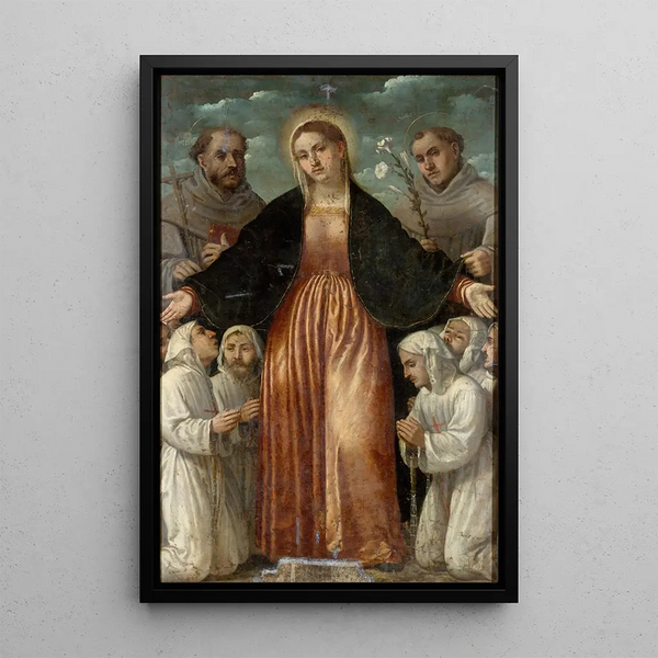 La Vierge de Miséricorde - Girolamo Romanino — indrammet kunstværk på væggen