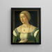 Portrait af en ung kvinde - Girolamo di Benvenuto — indrammet kunstværk på væggen