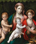 La Vierge à l'Enfant avec l'enfant saint Jean-Baptiste et sainte Catherine d'Alexandrie - Giulio Francia og Atelier — visning af kunstværket