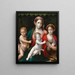 La Vierge à l'Enfant avec l'enfant saint Jean-Baptiste et sainte Catherine d'Alexandrie - Giulio Francia og Atelier — indrammet kunstværk på væggen