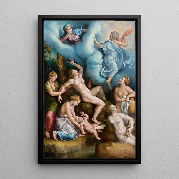 La Naissance de Bacchus - Giulio Romano — indrammet kunstværk på væggen