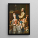 Portrait af Antonio Ghedini og hans familie - Giuseppe Baldrighi — indrammet kunstværk på væggen