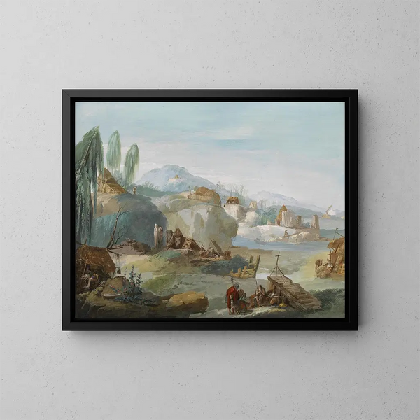 La Thébaïde - Giuseppe Bernardino Bison — indrammet kunstværk på væggen