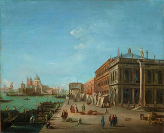 Giuseppe Bernardino Bison - The Molo with the Palazzo della Zecca and the Biblioteca Marciana the church of Santa Maria della Salute beyond.webp