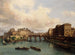 L'île de la Cité og Quai Conti set fra Arts-broen - Giuseppe Canella — visning af kunstværket