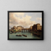 L'île de la Cité og Quai Conti set fra Arts-broen - Giuseppe Canella — indrammet kunstværk på væggen