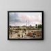 maleriet La place Louis XVI, place de la Concorde i 1829 - Giuseppe Canella — indrammet kunstværk på væggen