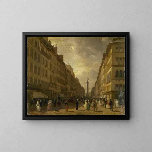 La rue de la Paix - Giuseppe Canella — indrammet kunstværk på væggen