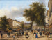 Paris, udsigt over Théâtre des Variétés på Boulevard Montmartre - Giuseppe Canella — visning af kunstværket