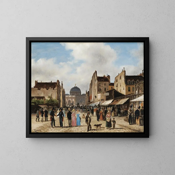 Paris, gaden Saint-Nicaise - Giuseppe Canella — indrammet kunstværk på væggen