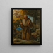 Saint François i bøn - Giuseppe Cesari — indrammet kunstværk på væggen
