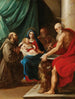 La Sainte Famille med Saint François og Saint Jérôme - Giuseppe Cesari — visning af kunstværket