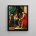La Sainte Famille med Saint François og Saint Jérôme - Giuseppe Cesari — indrammet kunstværk på væggen