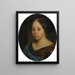 Portrait af en pige - Godfried Schalcken — indrammet kunstværk på væggen