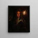 Portrait af Guillaume III 1650-1702 Prins af Orange Statholder og fra 1689 Kong af England - Godfried Schalcken — indrammet kunstværk på væggen