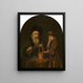 Deux âges - Godfried Schalcken — indrammet kunstværk på væggen