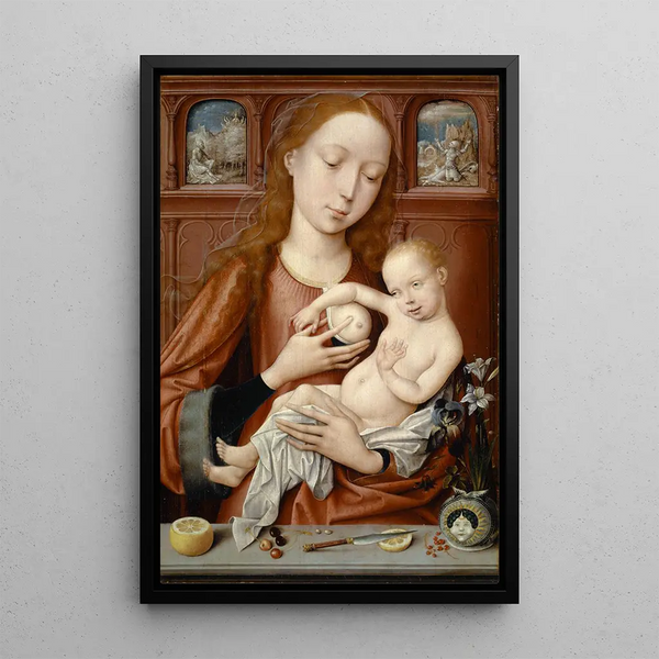 La Vierge allaitante - Goossen van der Weyden — indrammet kunstværk på væggen
