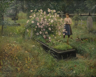 Scène de cimetière - Gottfrid Kallstenius — visning af kunstværket
