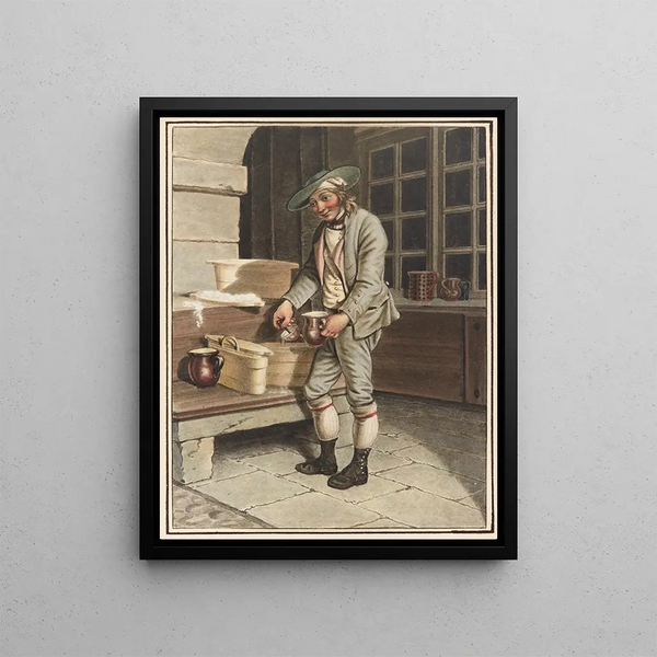 Gottfried Mind - Milchmann in einem Berner Laubengang.webp