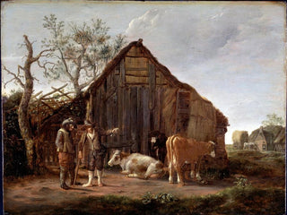 Govert Dircksz Camphuysen - Two Peasants with Cows.webp
