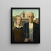 Amerikansk gotisk maleri - Grant Wood — indrammet kunstværk på væggen