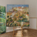 Reproduktion af maleriet af gruppe af huse på en bakke - Pierre-Auguste Renoir