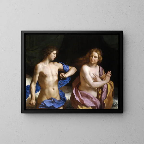 Amnon og Tamar - Guercino — indrammet kunstværk på væggen