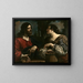 Kristus og samaritanerkvinden - Guercino — indrammet kunstværk på væggen