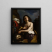 David-maleri med Goliaths hoved - Guercino — indrammet kunstværk på væggen