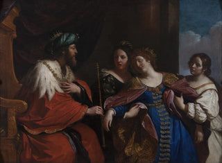 Esther foran Assuérus - Guercino — visning af kunstværket