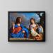 Jesus og den samaritanerske ved brønden - Guercino — indrammet kunstværk på væggen