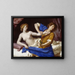 Joseph og Potifars hustru - Guercino — indrammet kunstværk på væggen