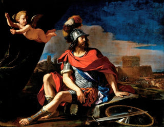 Mars med Amor - Guercino — visning af kunstværket