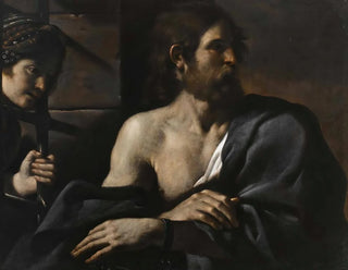 Saint Jean-Baptiste en fængsel besøgt af Salomé - Guercino — visning af kunstværket