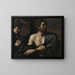 Saint Jean-Baptiste en fængsel besøgt af Salomé - Guercino — indrammet kunstværk på væggen