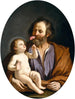 Sankt Josef med Jesusbarnet - Guercino — visning af kunstværket