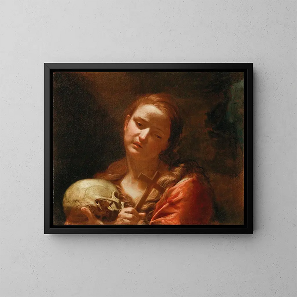 La Madeleine pénitente - Guido Cagnacci — indrammet kunstværk på væggen