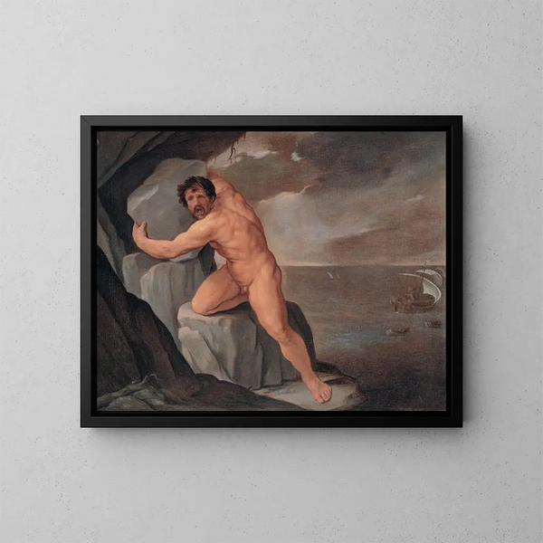 Polyphème-maleri - Guido Reni — indrammet kunstværk på væggen