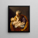 Sankt Josef og Jesusbarnet - Guido Reni — indrammet kunstværk på væggen